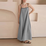 Cinessd party look inspos 2024 Summer Elegant Women Sexy Backless Dresses Fashion Sleeveless Spaghetti Strap Maxi Dress Female Casual Loose Chic Vestidos