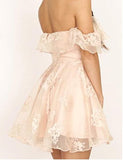 Cinessd - Sweetheart Pink Black Mini A Line Prom Dresses