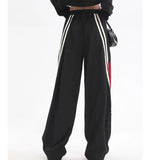 Cinessd Party Outfit Women Oversized Sports Wide Leg Pants Hip Hop Sweatpants Casual Joggers Pants Fashion Streetwear Y2k High Waist Baggy Trousers