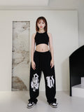 Cinessd Party Outfit 2024 Spring Summer New Women Pants High Waist Drawstring Vintage Hip-hop Long Trousers Y2K Streetwear Women's Pants