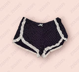 Cinessd Lace Shorts Women Clothing Kawaii Polka dot Bow High waist Sexy Summer Femme Vintage 2000S Casual Sweat Pants Korea Y2k Short ootd