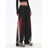 Cinessd Party Outfit Women Oversized Sports Wide Leg Pants Hip Hop Sweatpants Casual Joggers Pants Fashion Streetwear Y2k High Waist Baggy Trousers