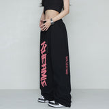 Cinessd Party Outfit American Street Personality Sports Pants for Women Hip-hop Drawstring Design Women Trousers Trendy Summer All-match Y2K Pants