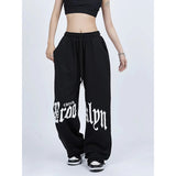 Cinessd Party Outfit 2024 Spring Summer New Women Pants High Waist Drawstring Vintage Hip-hop Long Trousers Y2K Streetwear Women's Pants