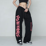 Cinessd Party Outfit American Street Personality Sports Pants for Women Hip-hop Drawstring Design Women Trousers Trendy Summer All-match Y2K Pants