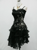 Cinessd-Cyber Monday Christmas party outfits Sexy Sheath Straps Sleeveless Black Short Prom Dress B386