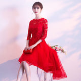 Cinessd - New Short Front Long Back Elegant Party Banquet Prom Dresses