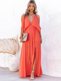 Cinessd - Summer Elegant Solid Color Beach Wear Maxi Dresses