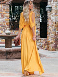 Cinessd - Summer Elegant Solid Color Beach Wear Maxi Dresses