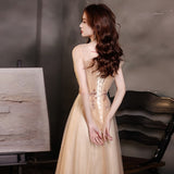 Cinessd - V-Neck Sleeveless Elegant Party Train Dress