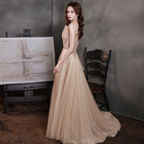 Cinessd - V-Neck Sleeveless Elegant Party Train Dress