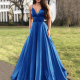 Cinessd - Sexy V Neck Prom Party Dress