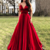 Cinessd - Sexy V Neck Prom Party Dress