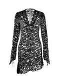 Cinessd Kristel Long Sleeve Lace Mini Dress