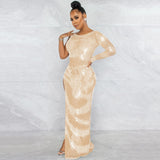 Cinessd - Solid Diamond O-neck One Shoulder Celebrity Party Dress