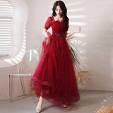 Cinessd - Gorgeous Burgundy Ball Gowns