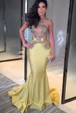 Cinessd - Graceful Yellow Mermaid Prom Dresses