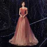 Cinessd - Gradient Sexy Long Dress Sweetheart Prom Dresses