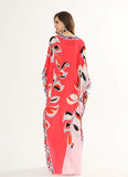 Cinessd - Floral Printed Loose Design Elegant Maxi Dresses