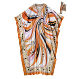 Cinessd - O Neck Loose Design Batwing Sleeves Printed Casual Fashion Long Maxi Dress