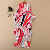 Cinessd - Printed Elegant High Street Split Boho Maxi Dresse