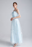 Cinessd - Sexy Tulle Laid Over Appliques Elegant Party Prom Long Maxi Dress