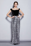 Cinessd - Bodice Patchwork Sequined Elegant Long Party Dresses