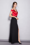 Cinessd - Sexy Spaghetti Stripes Low V Neck Split Elegant Long Prom Maxi Dresses