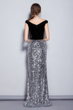 Cinessd - Bodice Patchwork Sequined Elegant Long Party Dresses