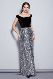 Cinessd - Bodice Patchwork Sequined Elegant Long Party Dresses