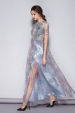 Cinessd - Layered Elegant Party Dresses Prom Long Maxi Runway Dresses