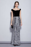 Cinessd - Bodice Patchwork Sequined Elegant Long Party Dresses