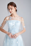 Cinessd - Sexy Tulle Laid Over Appliques Elegant Party Prom Long Maxi Dress