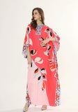 Cinessd - Floral Printed Loose Design Elegant Maxi Dresses