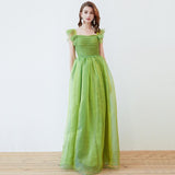 Cinessd - Bow Detaiing Ruched Bodice Elegant Long Party Prom Dress