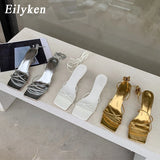 Cinessd Eilyken Fashion Gold Silver Sandals Thin Low Heel Lace Up Rome Summer Gladiator Women Casual Narrow Band Shoes