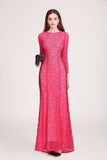 Cinessd - Long Sleeves Beaded Elegant Long Prom Runway Dresses