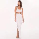 Cinessd - Sexy Hollow Sleeveless Maxi Dress