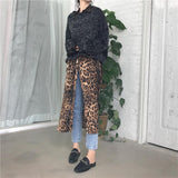 Cinessd - Leopard print shirt dress women long sleeve causal loose split dress Fashion summer streetwear Button up korean dresses vestidso