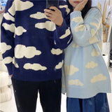 cute outfits fall Trendy Cloud Men's and Women's Couple's Pullover Knitted Sweater Autumn and Winter round Neck Lazy Style Sweater