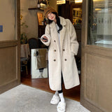 cold weather outfits Winter Environmental Protection Fur Faux Mink Velvet Long Loose Thickened Fur Integrated Suit Collar Fur Coat Coat for Women