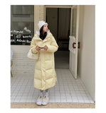 shoes High-End Extended down Jacket Women over the Knee 2024 Thick Loose Couple Men and Women Winter Student Coat