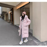 shoes High-End Extended down Jacket Women over the Knee 2024 Thick Loose Couple Men and Women Winter Student Coat