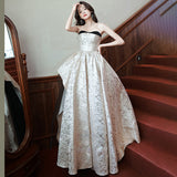 prom dresses Elegant Tube Top Dress for Women 2024 Summer New French Adult Birthday Host Vocal Music Graduation