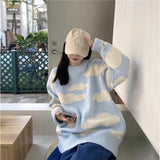 cute outfits fall Trendy Cloud Men's and Women's Couple's Pullover Knitted Sweater Autumn and Winter round Neck Lazy Style Sweater