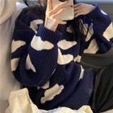 cute outfits fall Trendy Cloud Men's and Women's Couple's Pullover Knitted Sweater Autumn and Winter round Neck Lazy Style Sweater