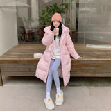 shoes High-End Extended down Jacket Women over the Knee 2024 Thick Loose Couple Men and Women Winter Student Coat