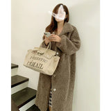 shoes Maillard Small Teddy Wool Stand Collar Coat Long Cashmere Lamb Fur Coat Thickened Loose