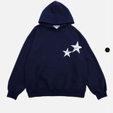 dandy hoodie American Star Print Men's and Women's Hooded Sweater Oversize Couple's Top with Hat Rope