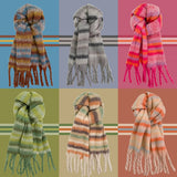 cute outfits fall Women's Scarf Winter High-Grade Mohair Plaid Shawl Couple Warm Thickened Autumn and Winter Scarf